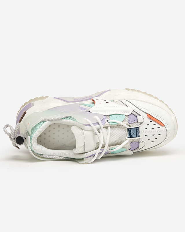 OUTLET Women's sports shoes, sneakers in white and purple Xillop - Footwear