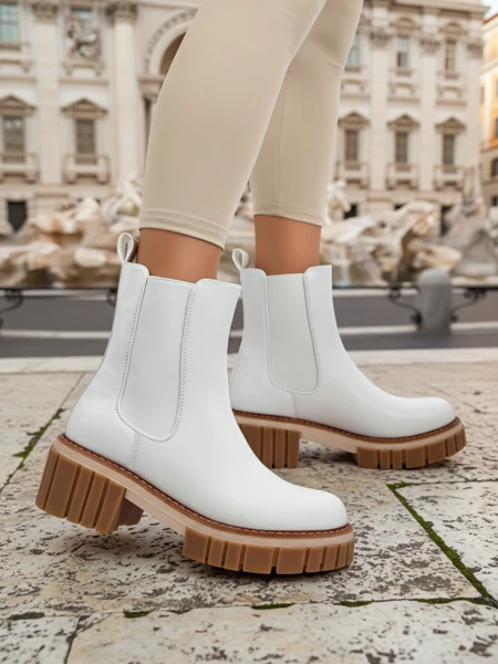 Amber Walk Ankle Boots with Block Heels Made of Eco Nubuck