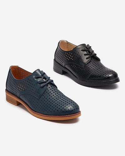Apaļas melnas sieviešu eko ādas puspēdas Azedvo- Footwear