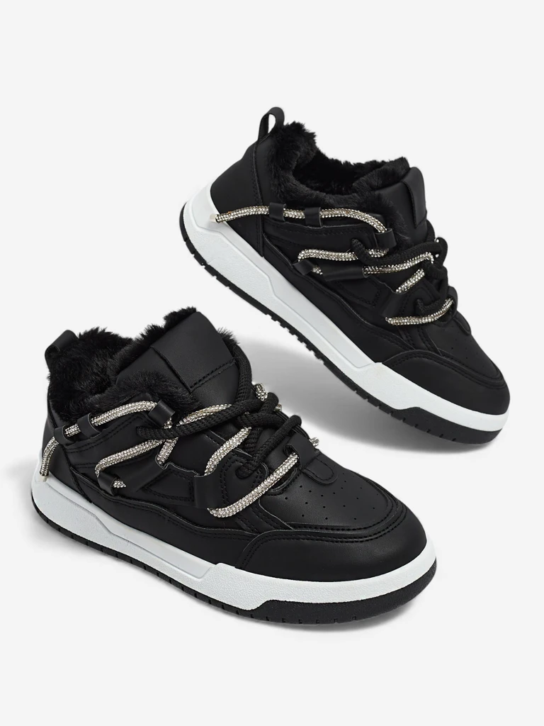 Luna Women's Black Eco-Leather Everyday Sneakers