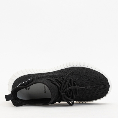 Black and white Fransi women's sports shoes - Footwear