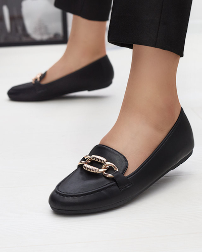 Black women's eco leather loafers Zolli- Shoes