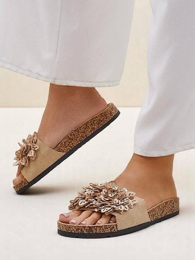 Royalfashion women’s sandals with flowers Occes
