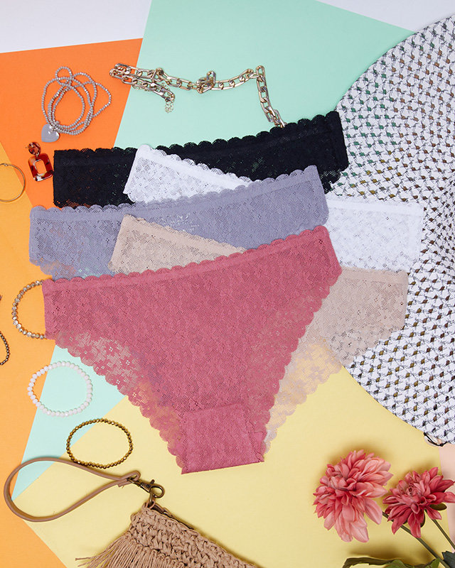 5 Pack Seamless Lace Sieviešu bikses Biksītes - Apakšveļa