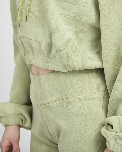 Green women's sports set sweatshirt and leggings - Clothing