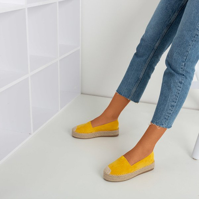 Żółte espadryle na platformie Roseanne - Obuwie