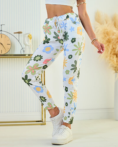Royalfashion Women's floral fabric pants