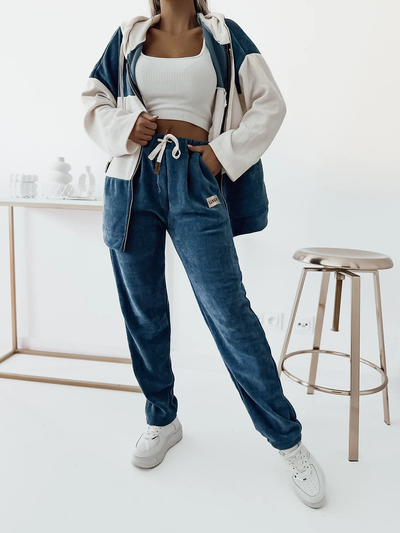 Royalfashion Женский спортивный комплект в синюю полоску