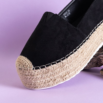 Women's black espadrilles on the Erolova platform - Shoes