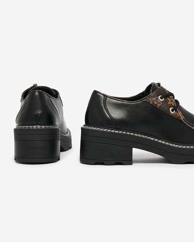 Royalfashion Melni sieviešu puspapēžu zābaki ar cietu zoli Dobbin