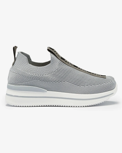 Женские спортивные туфли-слипы с надписью серого цвета Cerppa- Footwear