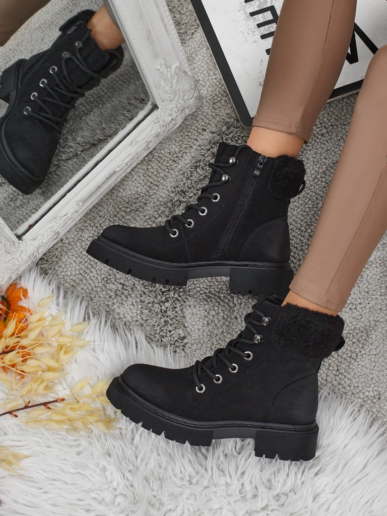 Женские ботинки-траперы с мехом Tessara