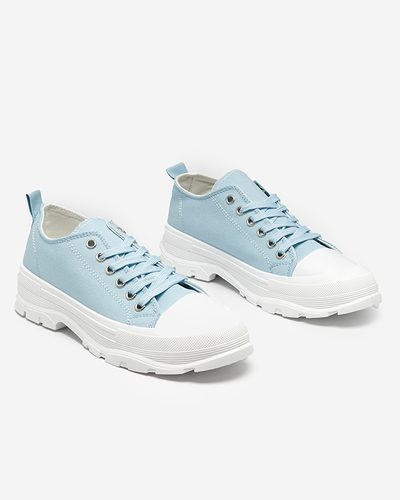 OUTLET Blue women's sneakers with a higher sole Mytiko - Shoes