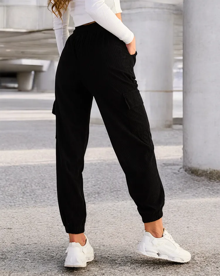 Royalfashion Women's Ribbed Pants