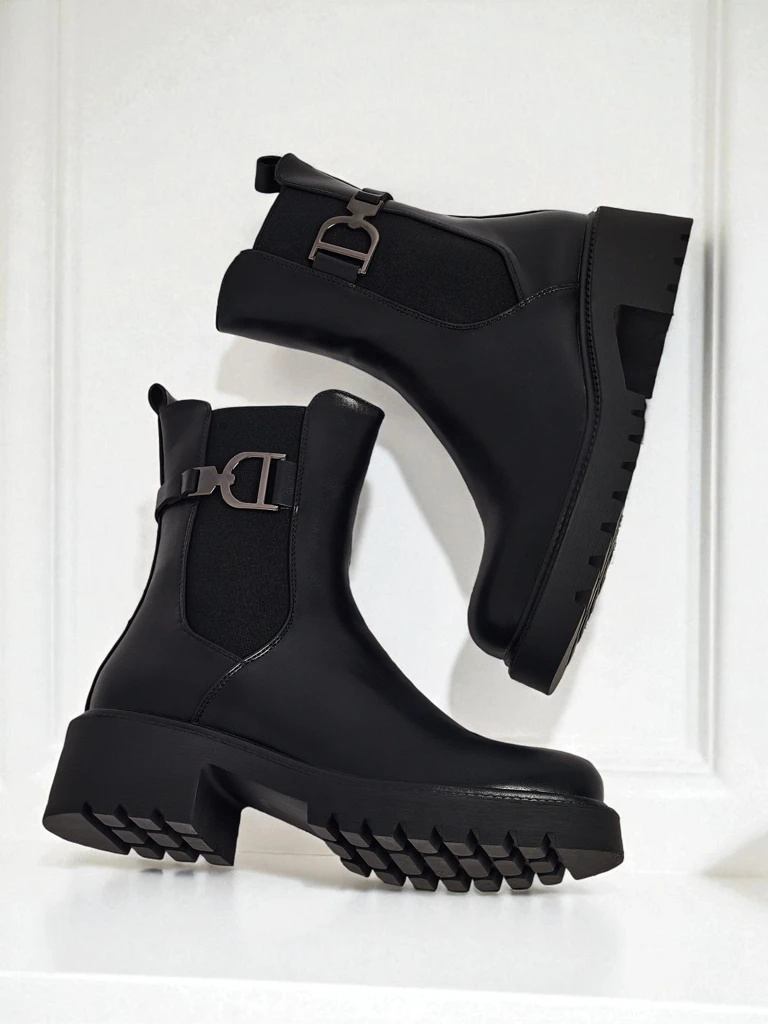 Women's high eco-leather ankle boots Ovella