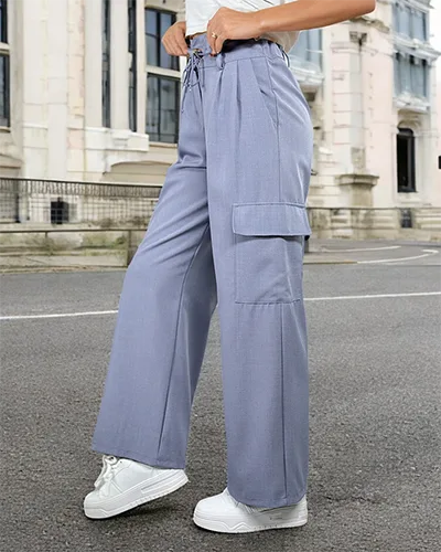 Royalfashion Women's wide pants with pockets