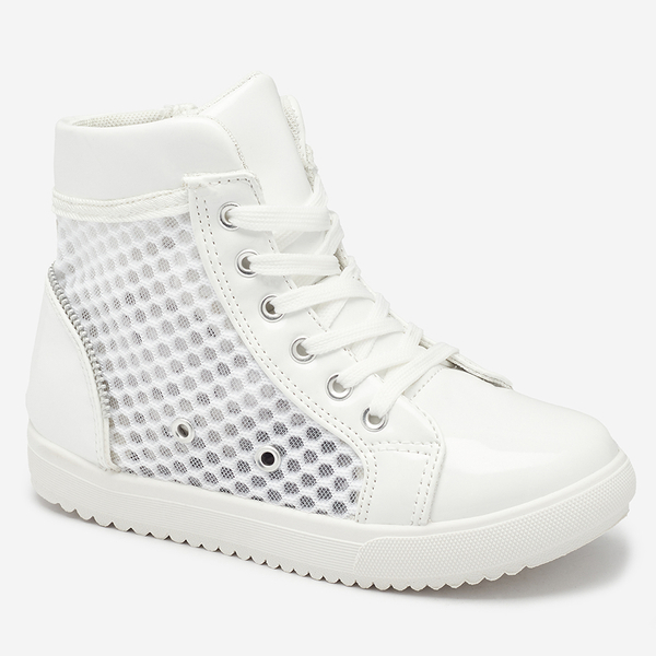 Baltas meiteņu augstpapēžu kedas Borris- Footwear