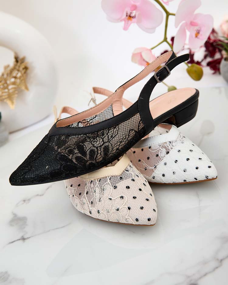 Royalfashion Женские сандалии а'ля балерина с кружевом Benoce