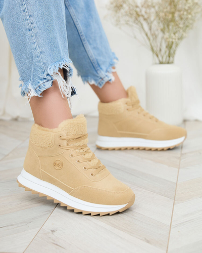 Royalfashion Women's insulated sports shoes in light brown Cerrto