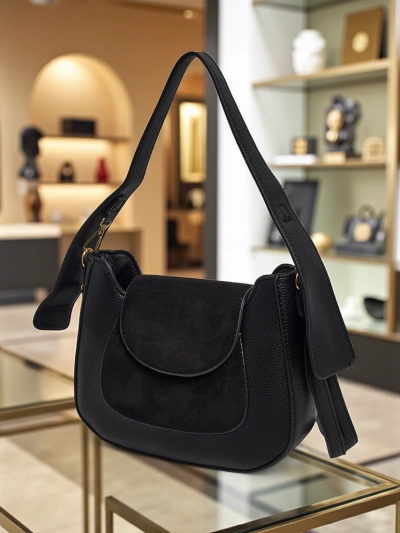 Small women's eco-leather handbag Golden Whisper