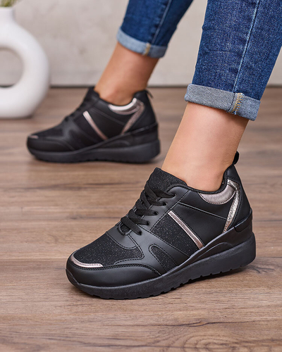 Royalfashion Бежево-коричневые женские спортивные кроссовки на платформах Lacyrllia