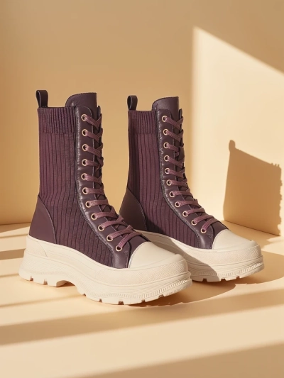 Royalfashion Women's high worker boots Fosilla