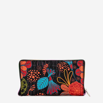 Black Folding Shopper Bag with Color Pattern - Accessories