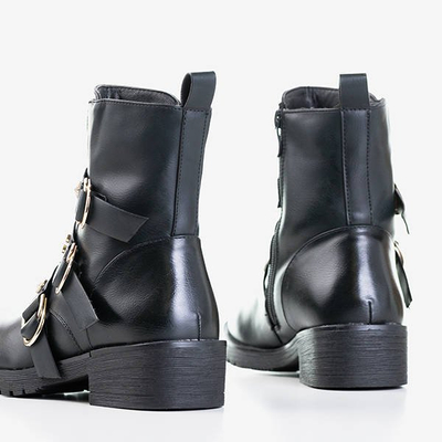 Black women's bags with gold buckles Sytielia - Shoes