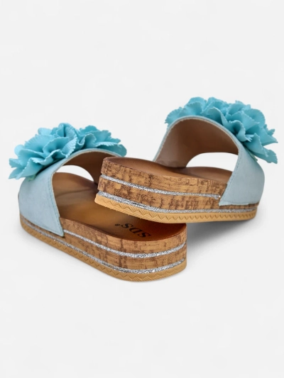 Royalfashion Women's flip-flops with flowers Focce