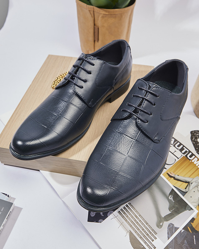 Navy blue elegant men's Elfobs half shoes- Footwear