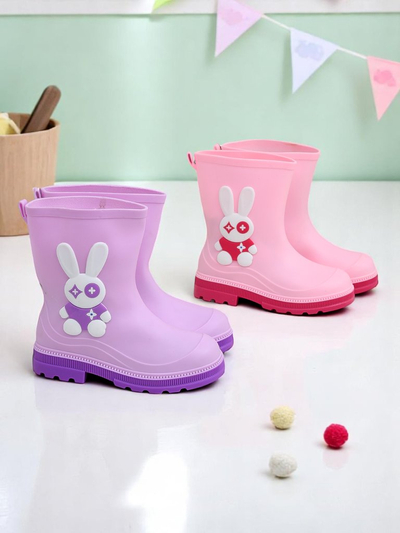 Royalfashion Children's Rain Boots with Bunny Splash