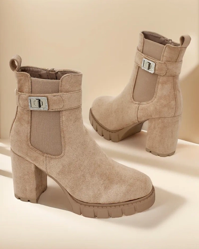 Royalfashion Women's ankle boots on a heel Effo