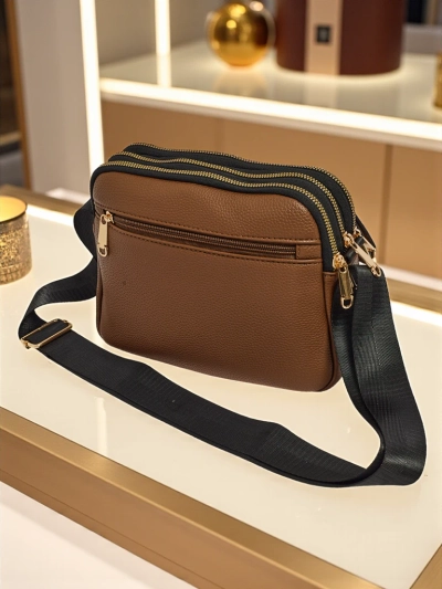 Small women's eco-leather handbag Ebony Glow