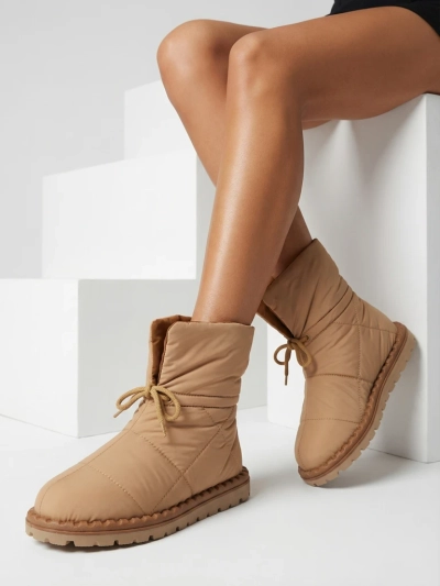 Royalfashion Women's slip-on snow boots in brown Nevonsis