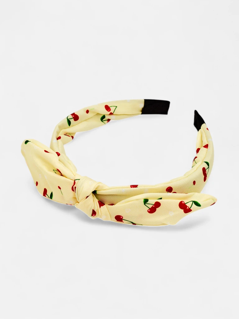 Royalfashion Children's headband with a cherry print bow