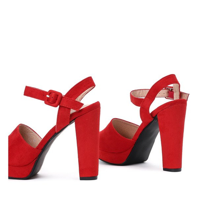 Red sandals on a high Pescina pole - Footwear 1