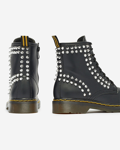Workers women's boots with black studs Operias - Footwear