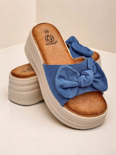 Royalfashion Women's platform slides Givan