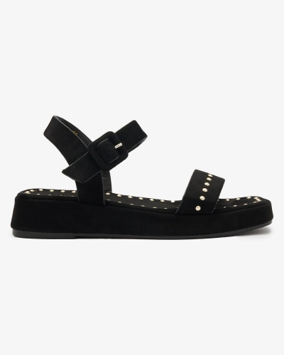Black women's sandals with rhinestones Franssia - Footwear