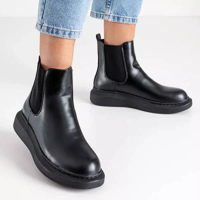 OUTLET Black women's boots on the Fabriano platform - Footwear