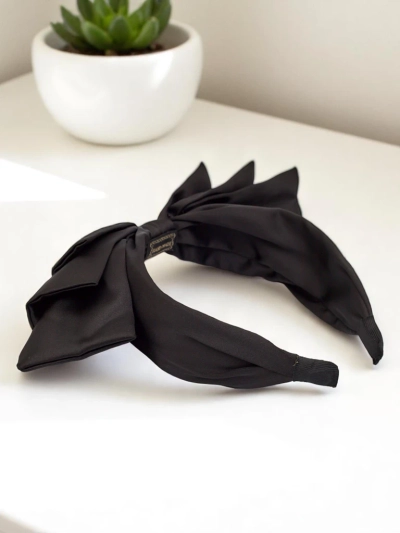 Royalfashion Атласный обруч для волос с бантом Celine