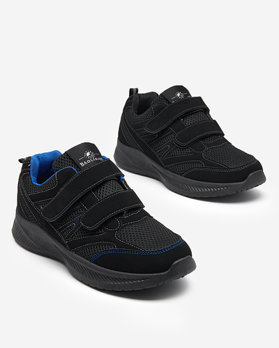 Men's blue and black Beniros Velcro shoes - Footwear