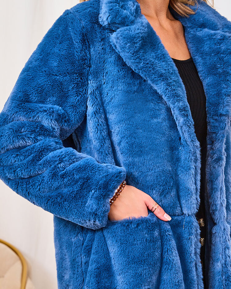 Royalfashion Sieviešu mēteļi zilā krāsā