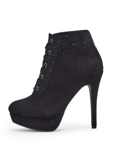 Royalfashion Women's heeled ankle boots with rhinestones Efelolo