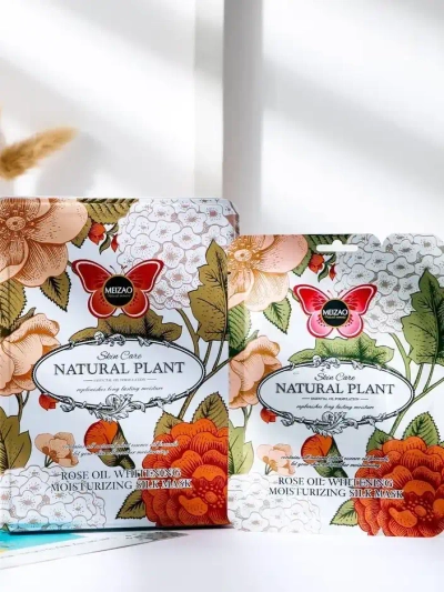 Dabas augs - Seruma komplekts ar ceramīdiem un rozīšu maska 6g+36g x 10gab