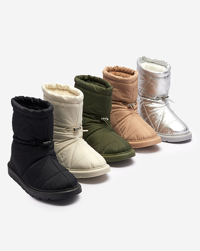 Черные женские утепленные сапоги a'la snow boots Kaliolen - Обувь