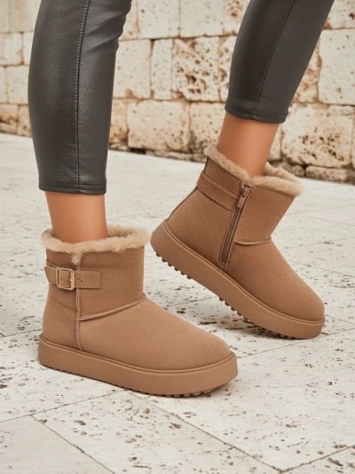 Royalfashion Krótkie buty a'la śniegowce damskie Winter Crest