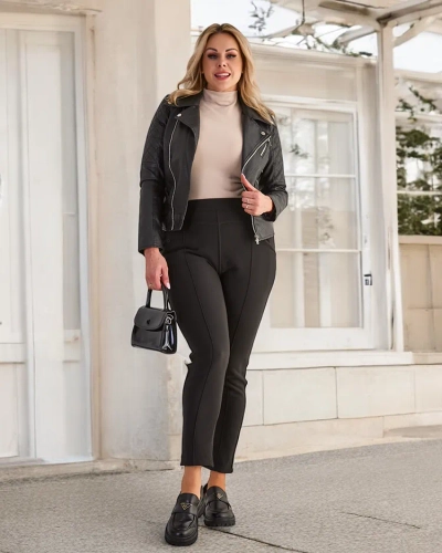 Royalfashion Утепленные женские брюки-треггинсы PLUS SIZE