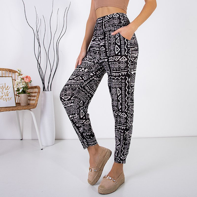 Patterned women's trousers PLUS SIZE - Clothing