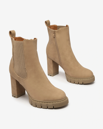 Royalfashion Light brown women's Seihay high heel boots